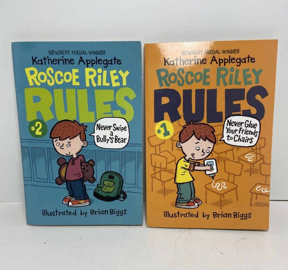 Roscoe Riley Rules Paperback Books Lot of 2 katherine Applegate Age 6-10